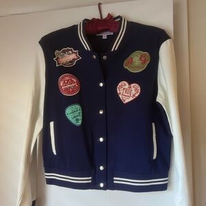 American Girl Navy and White Varsity Jacket